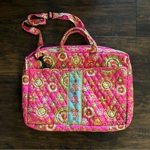 Floral lap top shoulder bag
